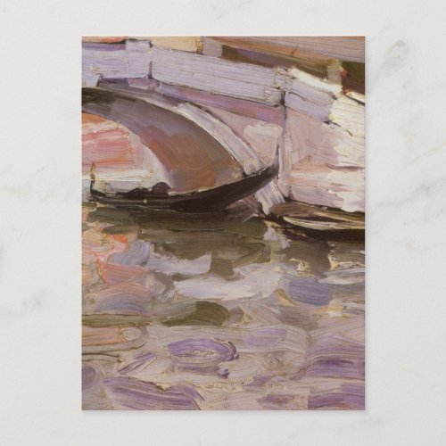 Gondolas by John Singer Sargent Impressionism Art Postcard