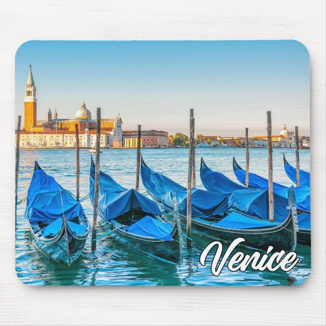 Gondolas In Beautiful Venice, Italy Mouse Pad (Front)