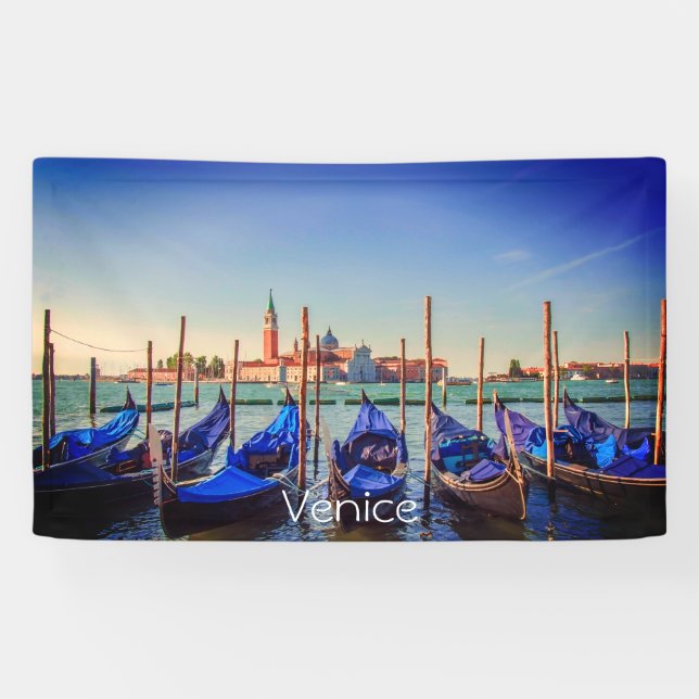 Gondolas in Venice, Italy Banner (Horizontal)