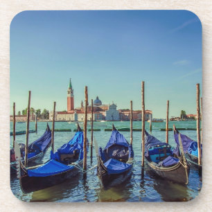 Gondolas in Venice, Italy Beverage Coaster
