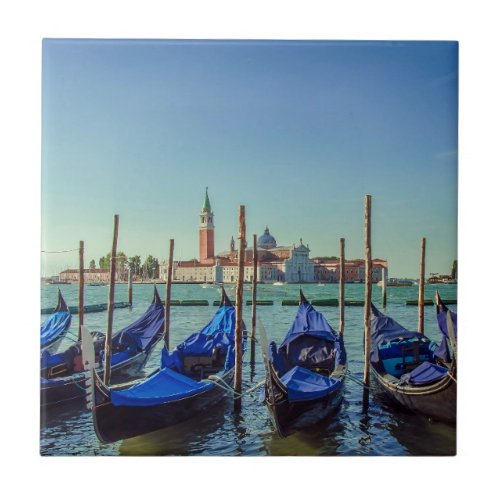 Gondolas in Venice Italy Ceramic Tile