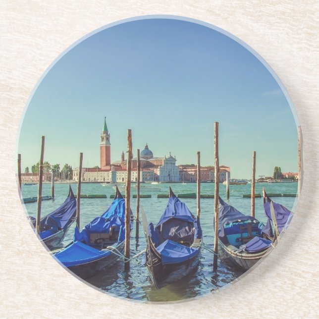 Gondolas in Venice, Italy Coaster (Front)