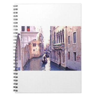 Gondolas Navigating A Canal In The San Polo Neighb Notebook