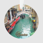 Gondolas On A Venetian Canal Ornament at Zazzle