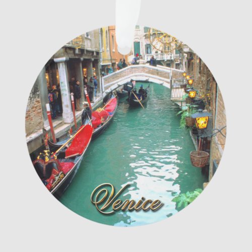 Gondolas on a Venetian canal Ornament