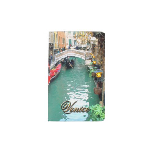 Gondolas on a Venetian canal Pocket Moleskine Notebook