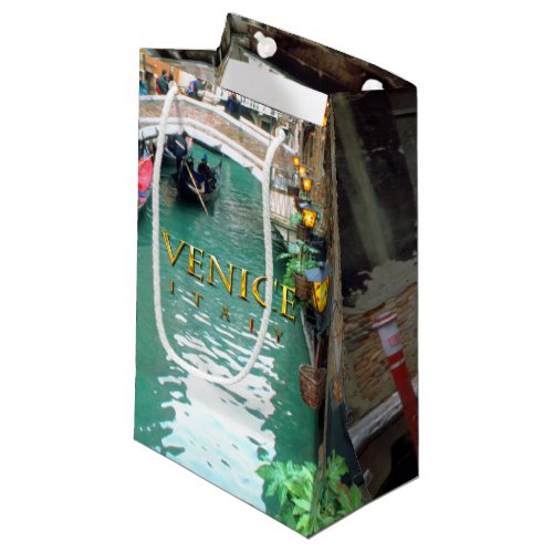Gondolas on a Venetian canal Small Gift Bag