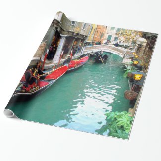 Gondolas on a Venetian canal