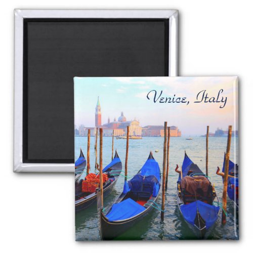 Gondolas On The Giudecca Canal _ Venice Italy Magnet
