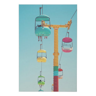 Gondolas - Sky Gliders in Santa Cruz California Faux Canvas Print