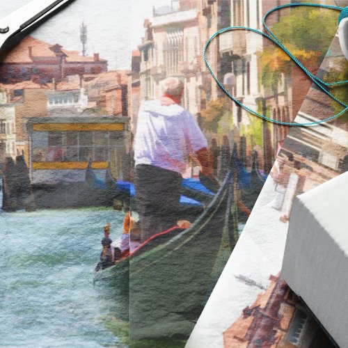 Gondolier In Venice Italy Tissue Paper