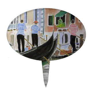 Gondoliers Italy Cake Topper