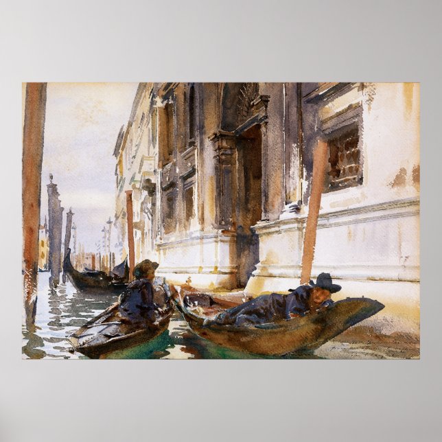 Gondoliers’ Siesta by John Singer Sargent Poster (Front)