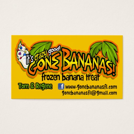 Customizable Gone Bananas Business Card Template