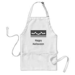 Gone Batty Halloween Apron, Dark Gray Adult Apron