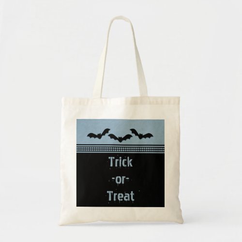 Gone Batty Halloween Bag Light Blue Tote Bag