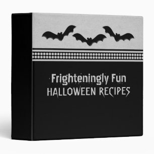 Gone Batty Halloween Binder (1.5 inch), Light Gray