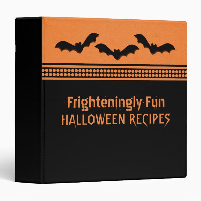 Gone Batty Halloween Binder (1.5 inch), Orange (Front/Spine)