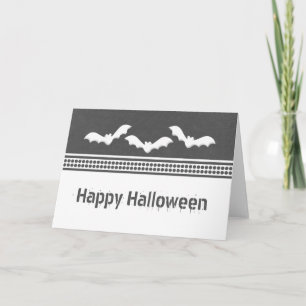 Gone Batty Halloween Card, Dark Gray Card
