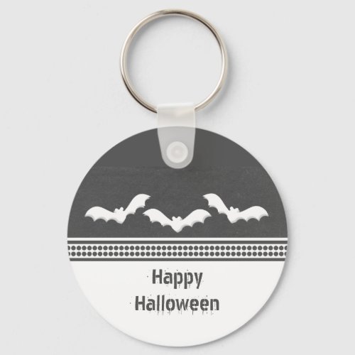 Gone Batty Halloween Keychain Dark Gray Keychain