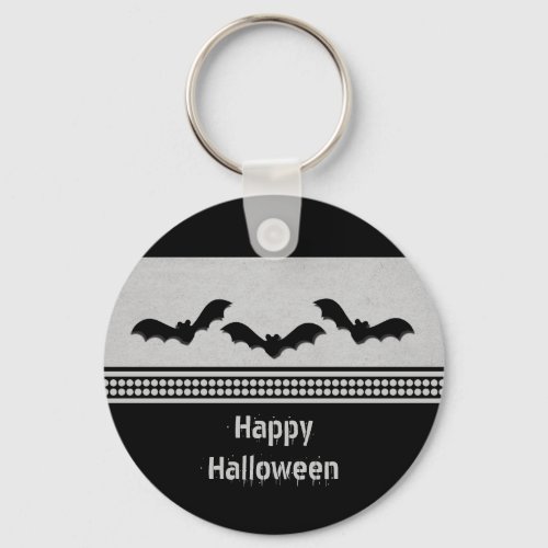 Gone Batty Halloween Keychain Light Gray Keychain
