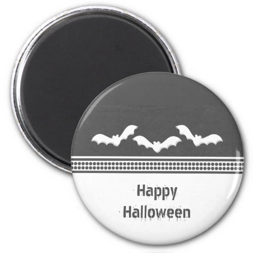 Gone Batty Halloween Magnet Dark Gray Magnet