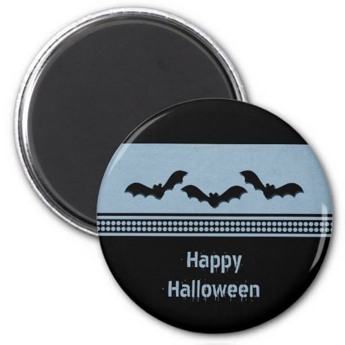 Gone Batty Halloween Magnet Light Blue Magnet