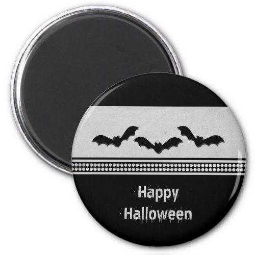 Gone Batty Halloween Magnet Light Gray Magnet