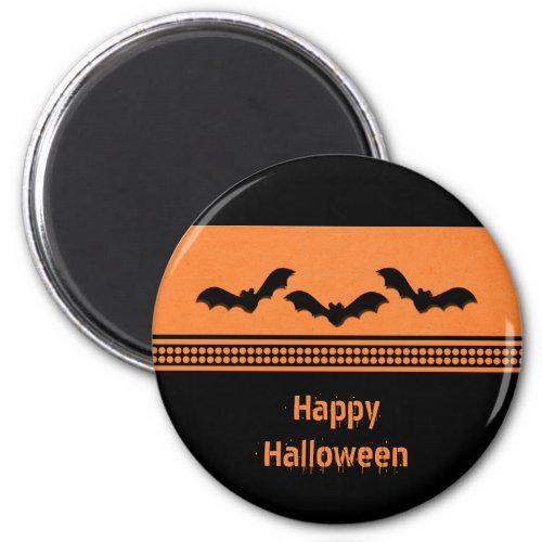 Gone Batty Halloween Magnet Orange Magnet