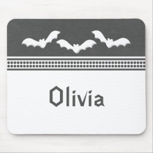 Gone Batty Halloween Mousepad, Dark Gray Mouse Pad