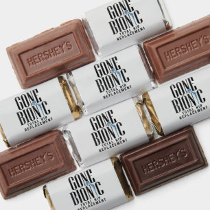 Gone Bionic Hip Replacement Celebration Custom Hershey's Miniatures