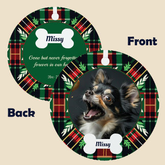 Gone but never forgotten Pet memorial Metal Ornament