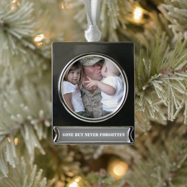 Gone But Never Forgotten Silver Plated Banner Ornament (Tree)