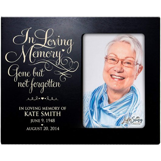 Gone But Not Forgotten Black Picture Frame (Front)