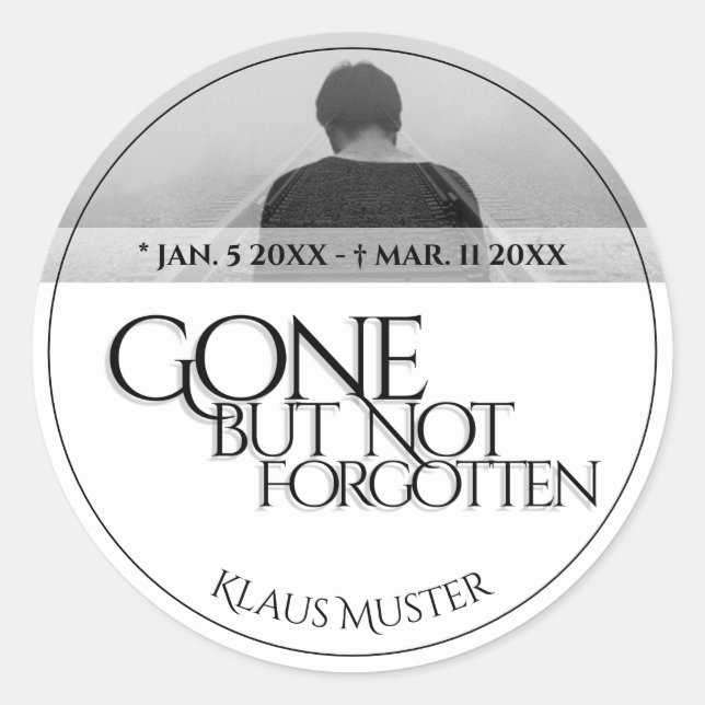 Gone but Not Forgotten - Bright Classic Round Sticker (Front)
