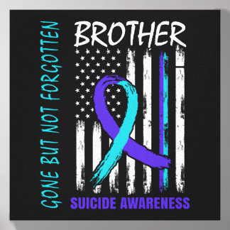 Gone But Not Forgotten Brother Awareness Flag Canvas Photo Tile