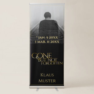 Gone but Not Forgotten - Dark Gold Retractable Banner