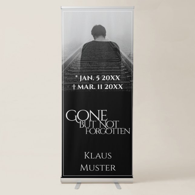 Gone but Not Forgotten - Dark Retractable Banner (Front)