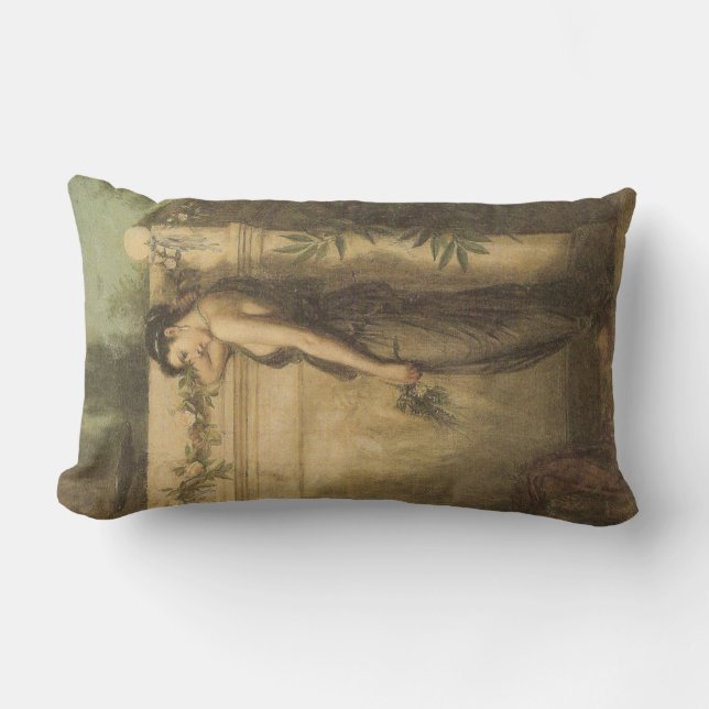 Gone But Not Forgotten (John William Waterhouse) Lumbar Pillow (Front)