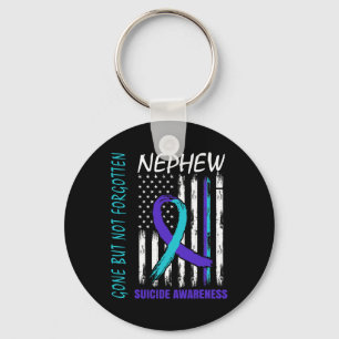 Gone But Not Forgotten Nephew Suicide Awareness Fl Keychain