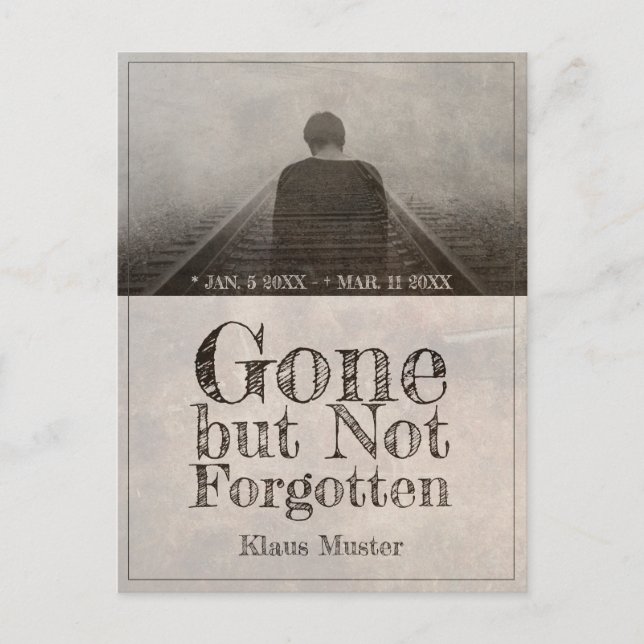 Gone but Not Forgotten - Vintage Holiday Postcard (Front)