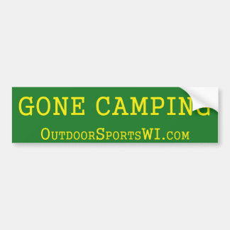 Gone Camping Bumper Green Bumper Sticker