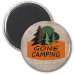 Gone Camping Camper Logo Magnet at Zazzle