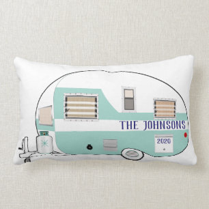 Gone Camping RV Trailer Camper Trip Vacation Throw Lumbar Pillow