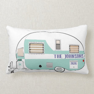 Multicolor 16x16 Trendy Fun Cool Gifts The Best Days are Spent Camping Adventure Green RV Throw Pillow
