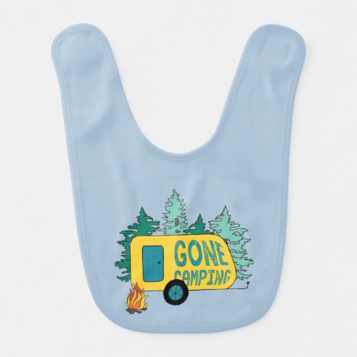 Gone Camping Summer Camp Clipart Happy Trails Camp Baby Bib