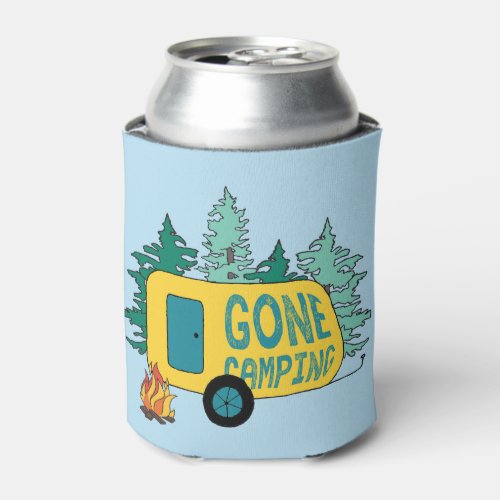 Gone Camping Summer Camp Clipart Happy Trails Camp Can Cooler