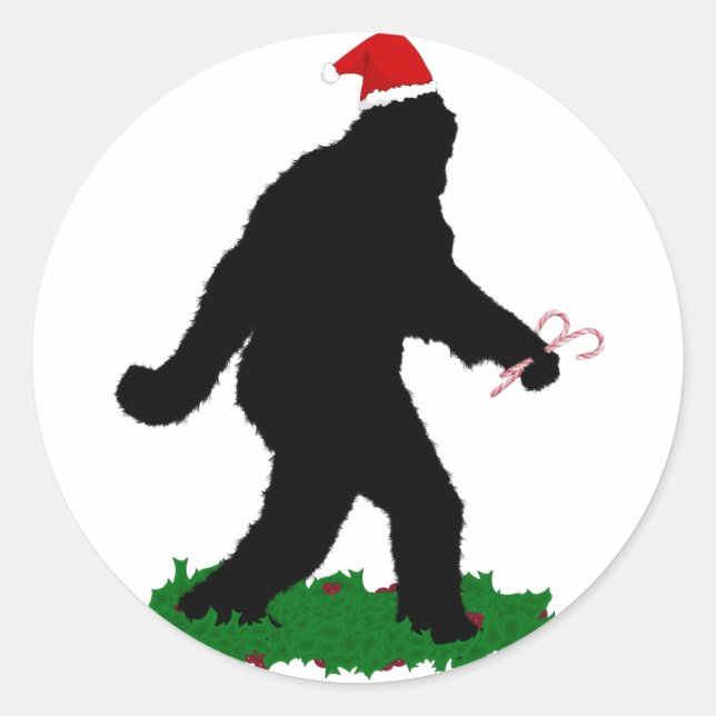 Gone Christmas , Gone Squatchin' Classic Round Sticker (Front)