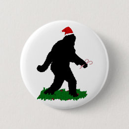 Gone Christmas , Gone Squatchin' Pinback Button