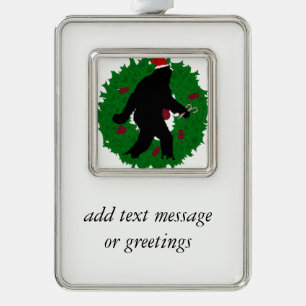 Gone Christmas Squatchin' With a Wreath Ornament